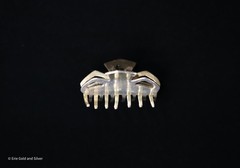 Pat Areias Sterling Silver Hair Clip / Butterfly Hair Claw Clip