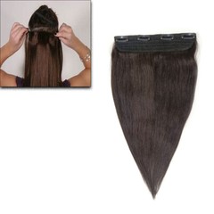 Remy Human Hair Ear to Ear Hair Volumizer Extension Natural Black-20 inch, 50gm.