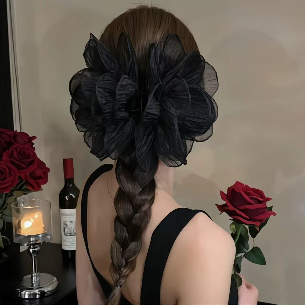 Women’s oversized rose petal hair clip birthday party gift