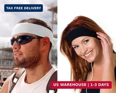 3 Pack Men & Women Sweatband Headband Terry Cloth Moisture Wicking for Sports Te