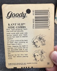 VTG Lot Of 2 GOODY Deadstock Kant Slip Side Combs 2 Count Each 552 40-90 USA NOS
