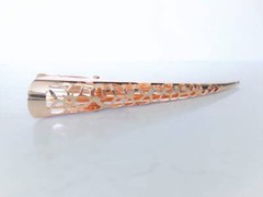 Rose gold filigree flower or plain alligator hair claw clip clamp