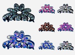 HANDMADE ACRYLIC LARGE HAIR CLAW JAW CLIP RHINESTONE CRYSTAL ELEGANT PURPLE R11