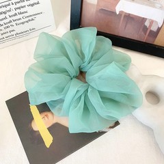Summer Women Organza Big Scrunchies Korean Design Solid Color Elastic Hair Bands