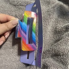 Claire’s Rectangular Clear Plastic Rainbow Hair Claw Clip 3” Long