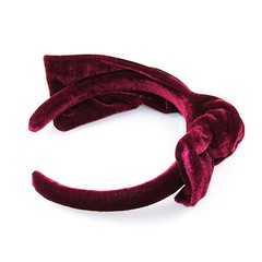 Kristin Perry Velvet Knotted Bow Headband