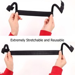 3 PCS Painless Headband Wig Edge Lace Frontal Elastic Band Hanger Black 3.0
