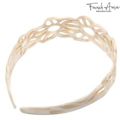 French Amie Flower Wide 1 1/2″ Celluloid Handmade Flexible Headbands