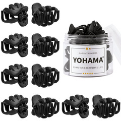 10 Pcs Black Hair Clips Medium Small 1.57 in Octopus Hair Clips 4Cm Medium Jaw C