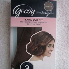 Goody Simple Styles Hair Faux Bob Kit 3 Easy Steps 10 Bobby Pins Blonde Light
