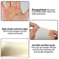 50 PCS 20 inch Blonde Invisible Hair Nets Elastic Edge Mesh for Ballet Buns