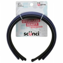 Scunci Effortless Beauty Everyday Headbands, 3 Ct