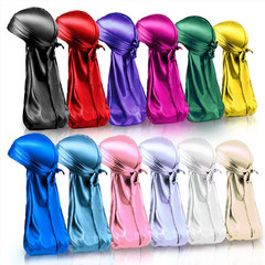 BIGEDDIE 12-Piece Silky Satin Durag Set for Men and Women in 12 Colors