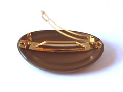 Barrettes Hand-Made In France 2 Inch Golden Tortoise Hair Clip Barrette P26