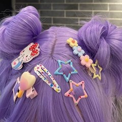 Star Hair Clips Multiple Colors Snap Hair Barrettes 30 P -1.18″-Spotted color