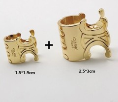 Triomphe Small & Medium Hair claw with Gold Finish