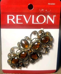 Y2K Revlon Ornate Metal Hair Barrette Rhinestones