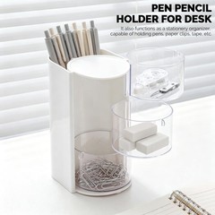 WeiLingBo 3-Layer Hair Accessories Organizer with Brush White