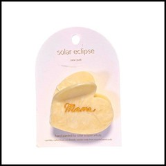 Solar Eclipse NY Mama Heart Hair Claw Clip Eco-Friendly Cream Marble New