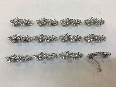 Wholesale 12 pcs set of crystal barrette
