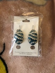 NEW Deadstock Y2K blue Zebra hair Clips