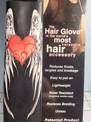 Unisex Hair Glove 8” Motorcycle Biker Brand New HEART & ANGEL WINGS TATTOO ART