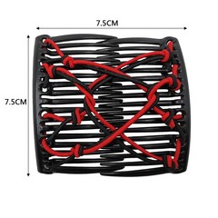 Women’s Elastic Hairpin Stretch Double Magic Hair Comb Cord Handmade Hair Clip
