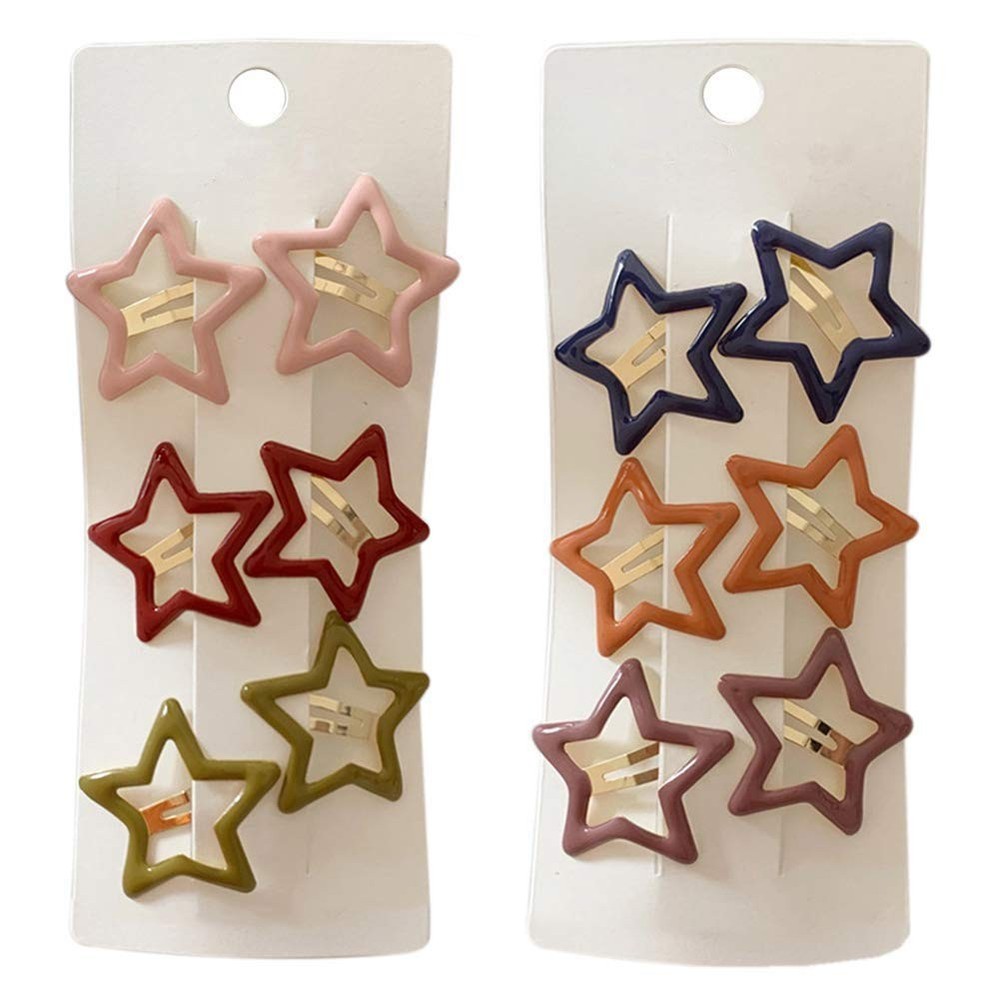 12 Pcs Metal Snap Hair Clips Star Hair Barrettes Hair Accessories for Women G…