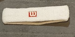 Adult WILSON White Sweat Headband Sweatband