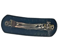 Western Womens Barrette 4.5 x 1.5 in Leather Studded Cowgirl Rodeo Horse Show T