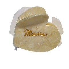 Solar Eclipse NY Mama Heart Hair Claw Clip Eco-Friendly Cream Marble New