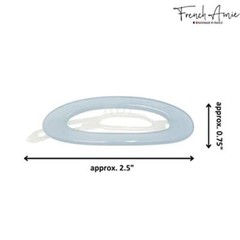 French Amie Oval Cut Out Small Handmade Celluloid Snap Hair Barrette for Women