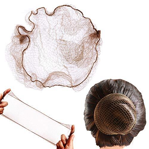 50 Pcs Hair Nets Invisible Elastic Edge Mesh Hairnets Bun Holder