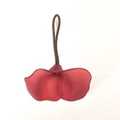 Charles Wahba Tulip Flower Vintage Lalique Ponytail Holder Hair Tie Cover Charm