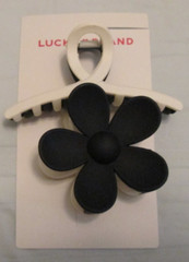 Lucky Brand Hair Clip Set – Matte Black & White NEW