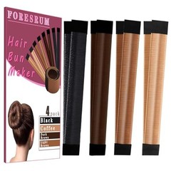 Magic Donut Hair Bun Maker 4 Pack Ballet Bun Shaper for Women & Kids