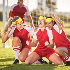 6 PCS Softball Party Headband Yellow Breathable Elastic Sweat Proof Wrap