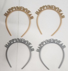 4 Pack New Year Sparkly Headband Happy Hairband Women’s