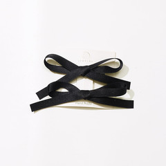 Hair Clip, 10PCS Black 10mm Double-Sided Satin Ribbon Hair Bows & Clips for Wome