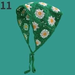 Women Floral Knitted Headband Hair Accessory Band Crochet Hollow Out Sweet