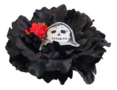 Dia de Los Muertos Barette Sugar Skull Floral Halloween Headdress Festival Goth