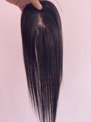 2.3″x5″ Mono&Silk Thin 100% Vigin Fine Human Hair Topper Wiglet for Women 8″~18″