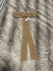 NWT Lele Sadoughi Oversized Raffia Jane Bow Barrette Tan Natural Hair Clip $38