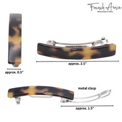 French Amie Bar Mini Set of 6 Handmade Celluloid Hair Clip Barrette for Girls