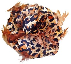 Leopard Hair Bow Hair Clips Jewelry Pins Women Girls Flower Black Brown Feathers