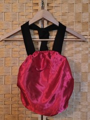 Silk Hair Bonnet Black or Red Adjustable One Size Fits All NWT In Good Condition