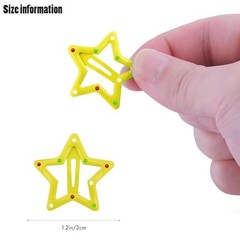 Star Hair Clips Multiple Colors Snap Hair Barrettes 30 P -1.18″-Spotted color
