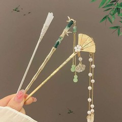 Birthday Gift | Jade Floral & Butterfly Hair Accessory – Vintage Oriental Style
