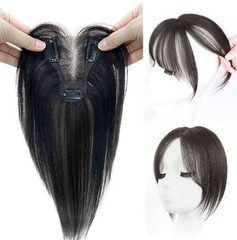 3.1″x4″Thin Invisible Lace Front 100% Human Hair Hairline Topper Top Piece 10″