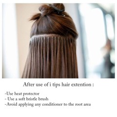 Cadenza Hair I-Tip Fusion Hair Extension 16 inch Natural Black for Women .